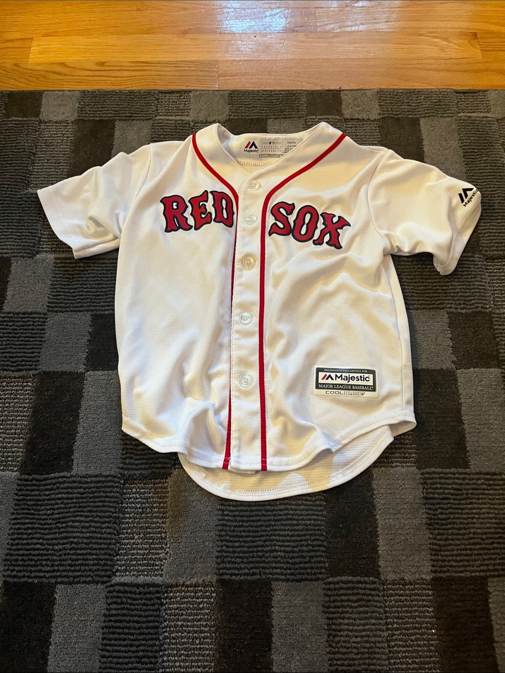 Majestic Youth Boston Red Sox White Baseball Jersey